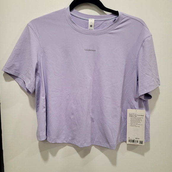 New LULULEMON Relaxed Fit  Pace Crush Cross-Back Graphic T-Shirt Size Small - Picture 3 of 17